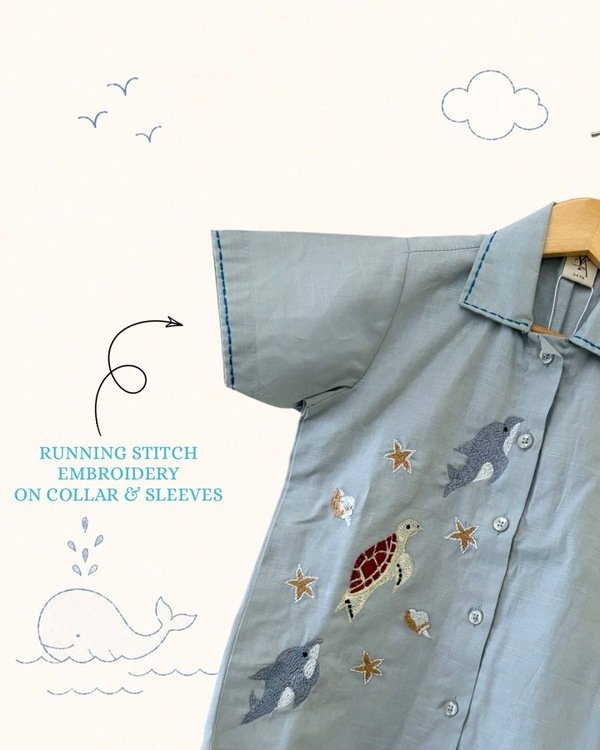 Boys Ocean Tales Linen shirt