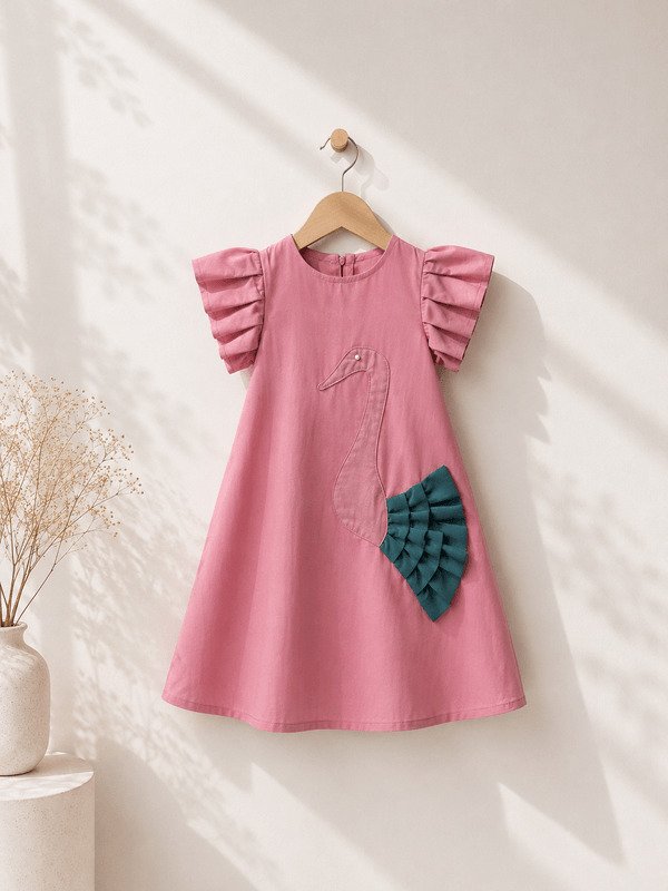 Flamingo Flutter dress