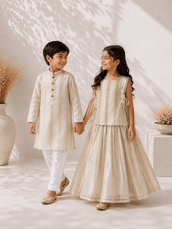 Noor Gleam Cape Skirt Set